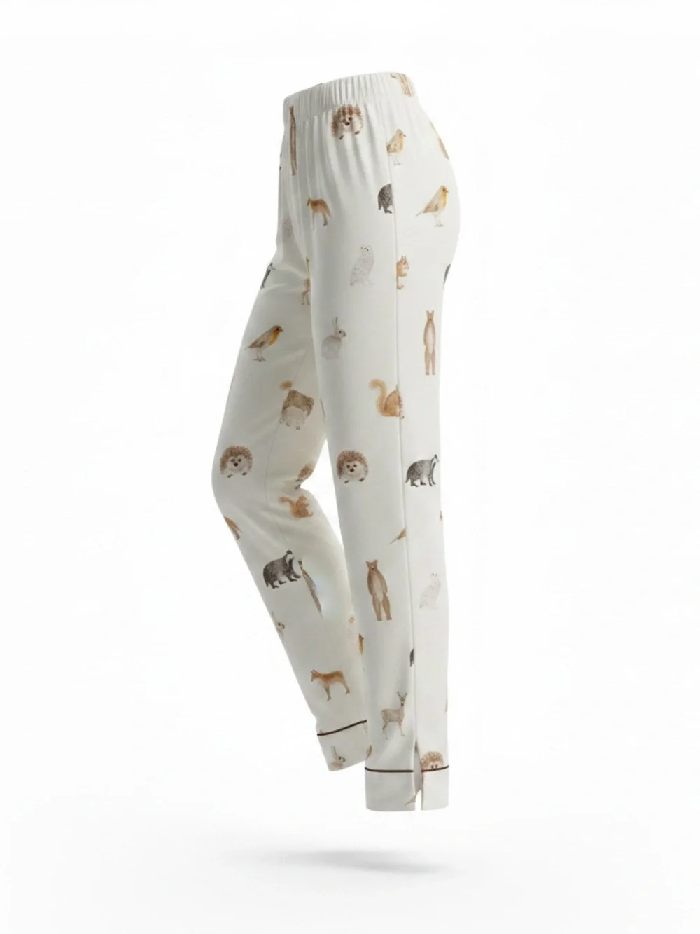 Cozy Earth Medium Cream Animal Print Lounge Pants - Picture 10 of 15
